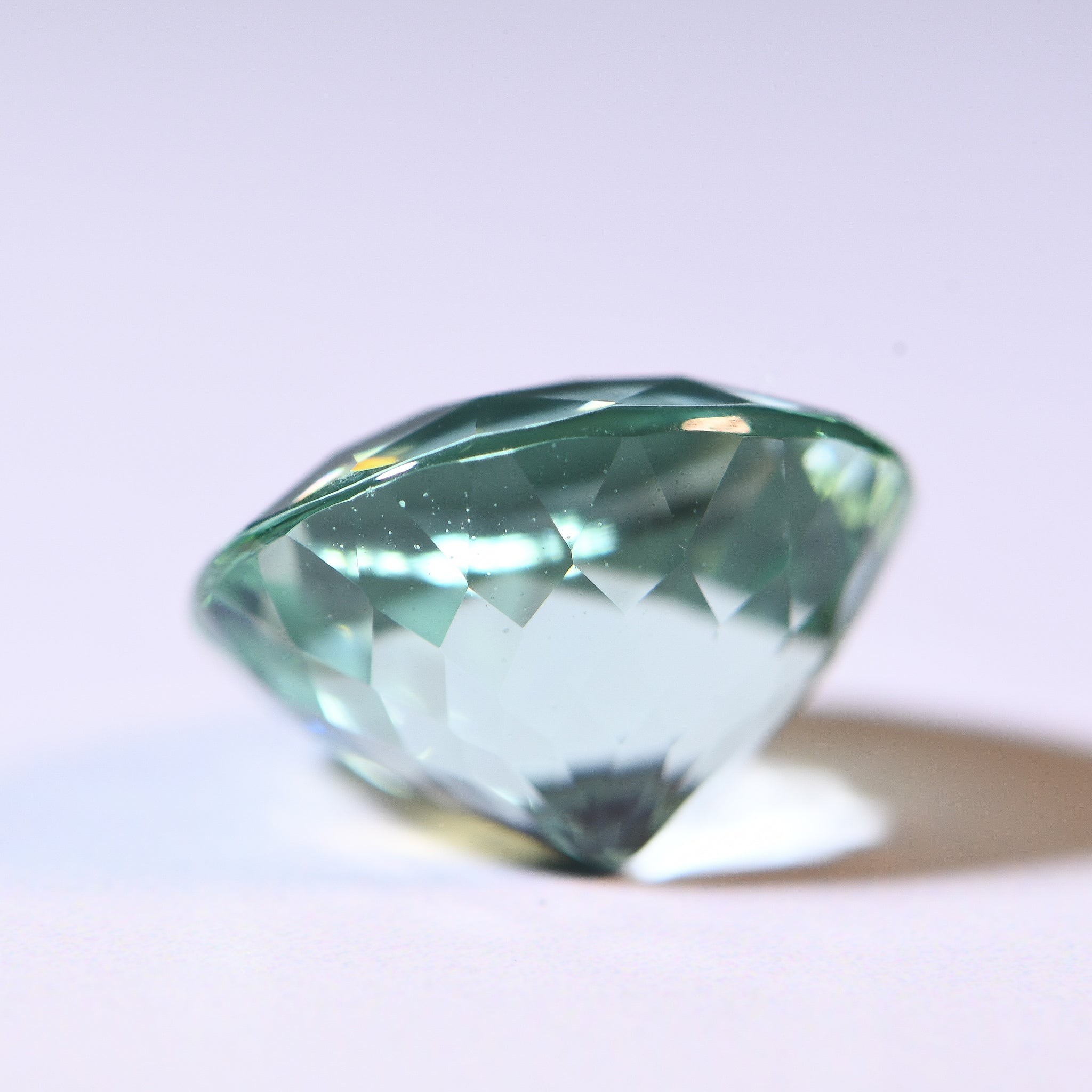 Loose 6.22ct 11.61x10.90x7.08 Light Bluish Green Oval Tourmaline