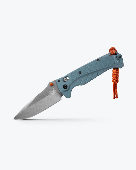 Adira with Depth Blue Grivory Handle Featuring a 3.6" Drop-Point Stainless Steel Blade by Benchmade
