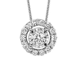 .30cttw Diamond Pendant with Halo