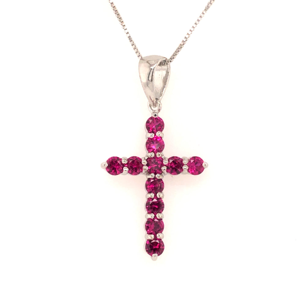 Ruby Cross Necklace