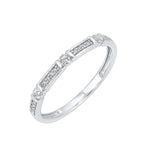 14K White Gold 0.16cttw H/I SI  Diamond Wedding Band