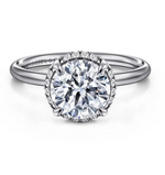 14K White Gold 0.08cttw SI2 G-H Diamond Semi-Mount Engagement Ring by Gabriel