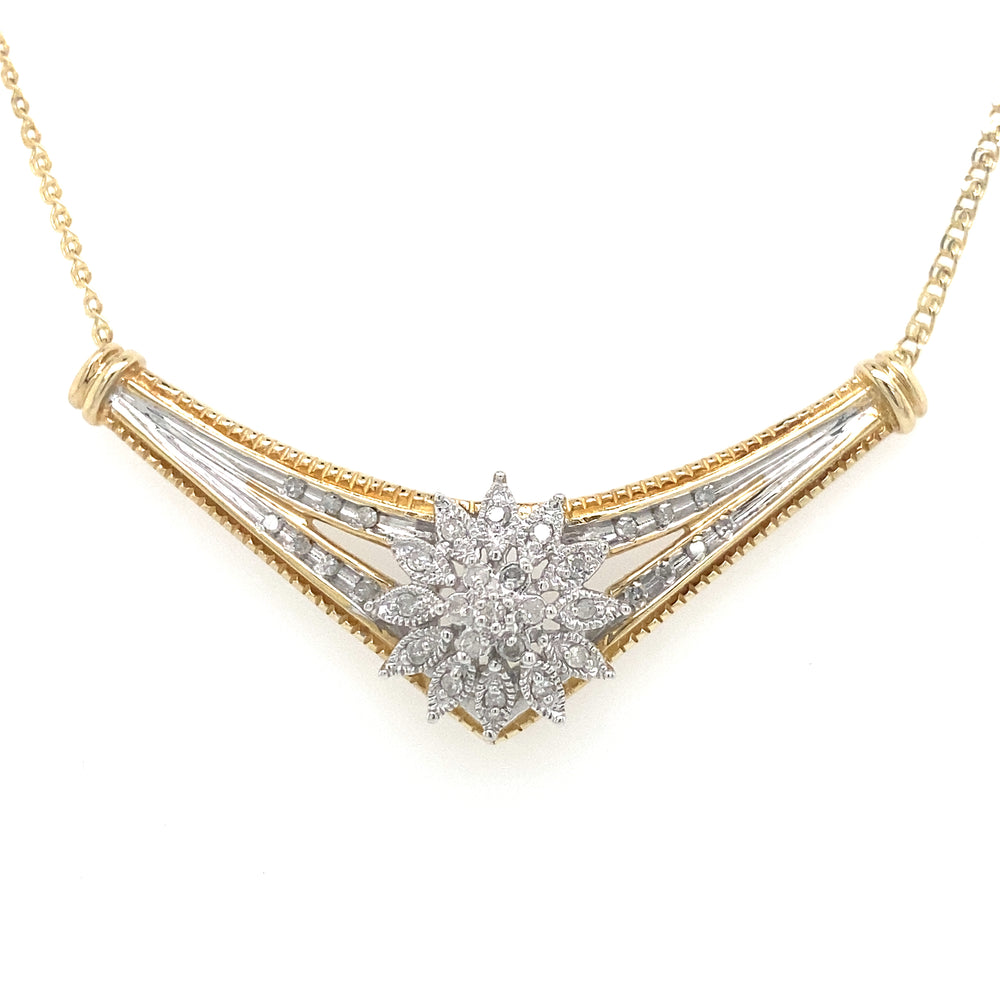 Estate Diamond V-Necklace