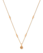 Nola Rose Gold Plated Short Pendant Gold Drusy by Kendra Scott