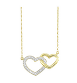 10K Yellow Gold 0.10cttw Diamond Heart Pendant