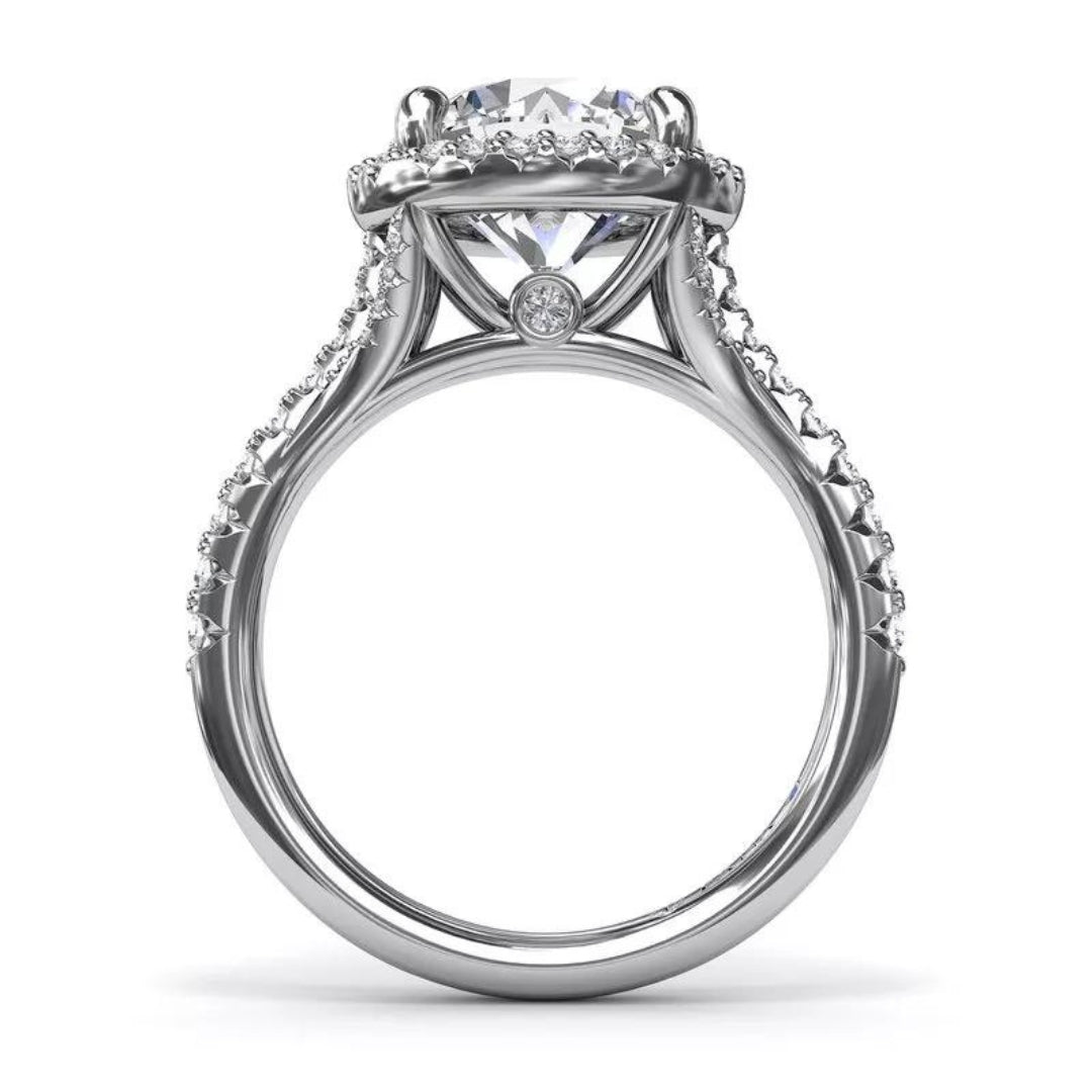 Striking and Strong Diamond Semi-Mount Engagement Ring