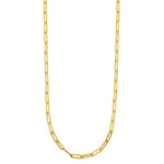 Yellow Gold Paperclip Necklace