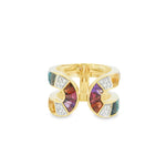 14K Yellow Gold 2.63cttw Multi Gemstone & 0.10cttw Diamond Ring by Bellarri