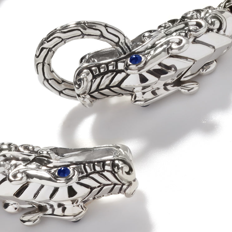 Naga Heritage Silver Double Dragon Head Chain Bracelet by John Hardy