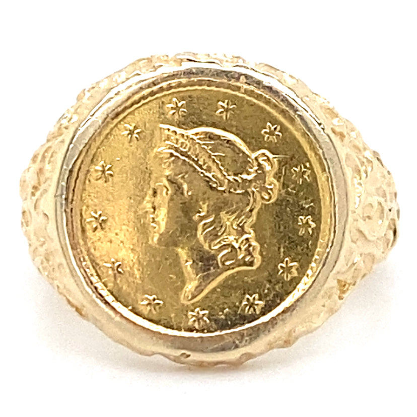 Estate 1851 Liberty Head Coin Ring