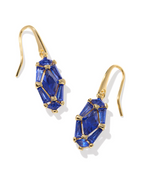 Lindy Rae Lee Gold Plated Blue Crystal Drop Earrings by Kendra Scott