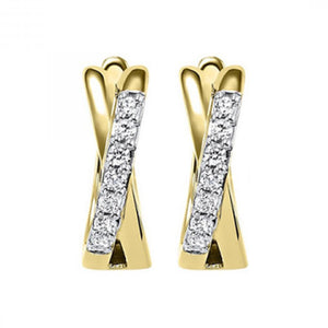 Diamond Huggie Earrings