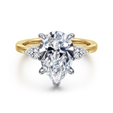 14K White & Yellow Gold Diamond Semi-Mount Ring by Gabriel