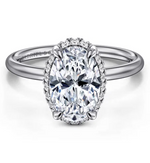 14K White Gold 0.11cttw SI2 G-H Diamond Semi-Mount Engagement Ring by Gabriel