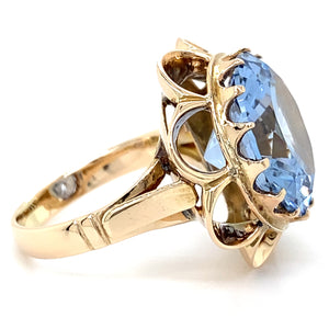 Estate Synthetic Blue Stone Ring