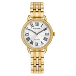 Eco-Drive Coin Edge Stainless Steel Gold Tone with White Dial by Citizen