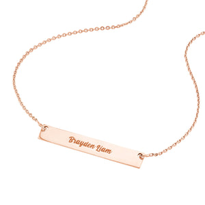 Engravable Bar Necklace 18 inch