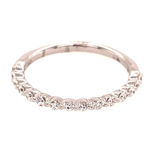 14K White Gold 0.34cttw VS2 G Diamond Wedding Band by DFU