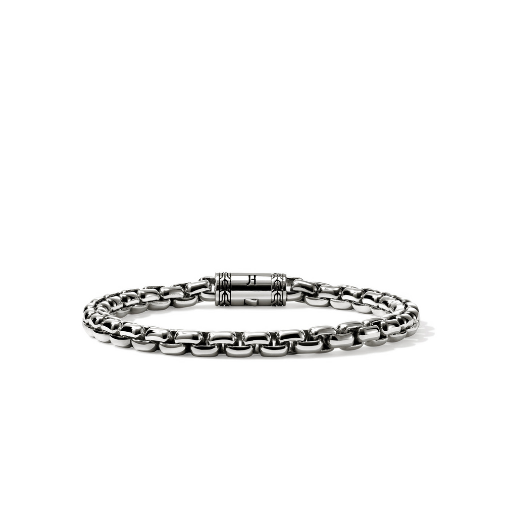 Chains Silver Box Chain Bracelet with Pusher Clasp by John Hardy