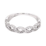 14K White Gold 0.29cttw Diamond Wedding Band by DFU