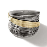 Sterling Silver and Gold Bamboo Saddle Ring by John Hardy