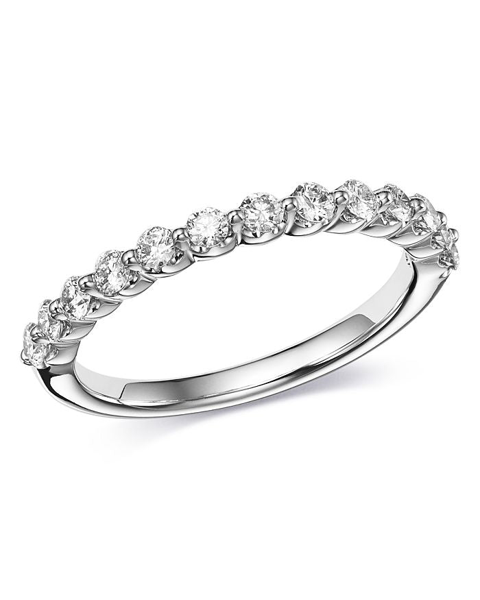 14K White Gold 0.50cttw VS2 G Diamond Wedding Band