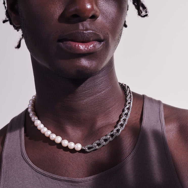 Asli Classic Chain Link with Cultured Fresh Water Pearl Necklace by John Hardy