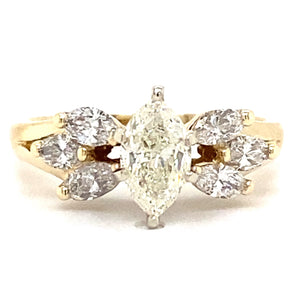 Estate 1.51cttw Marquise Diamond Ring