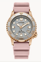 Ladies Eco Drive Promaster Dive Watch with Rose Gold-Tone Stainless Steel & Blush-Tone Strap by Citizen