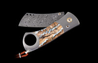 William Henry Cigar Cutter Titanium, Woolly Mammoth Tooth Fossil and Forged Damascus Steel