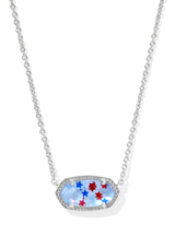 Elisa Silver Red White Blue Star Illusion Pendant Necklace by Kendra Scott
