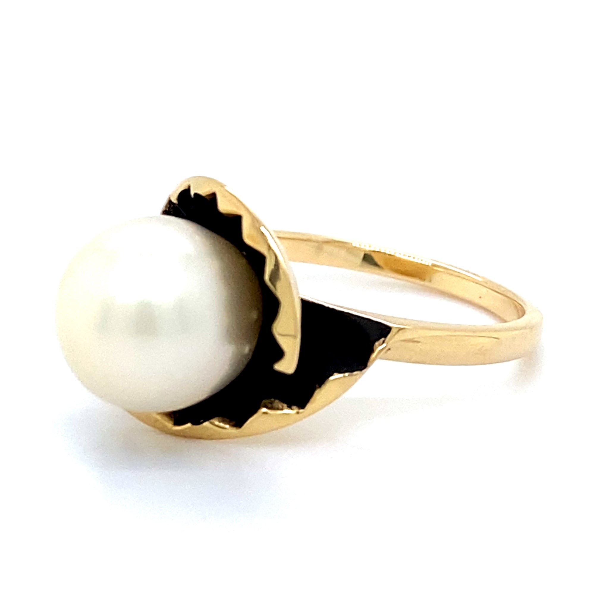 Estate 9.5mm Cultured Pearl Bypass Ring