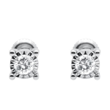 Diamond Reflection Stud Earrings
