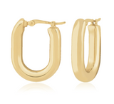 14K Yellow Gold 3.5mm Round U Hoops