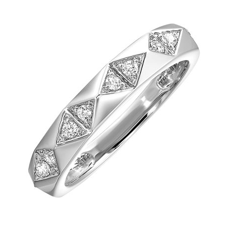 Modern Geometric Stackable Diamond Ring