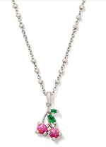 Cherry Silver Berry Kyocera Opal Short Pendant Necklace by Kendra Scott