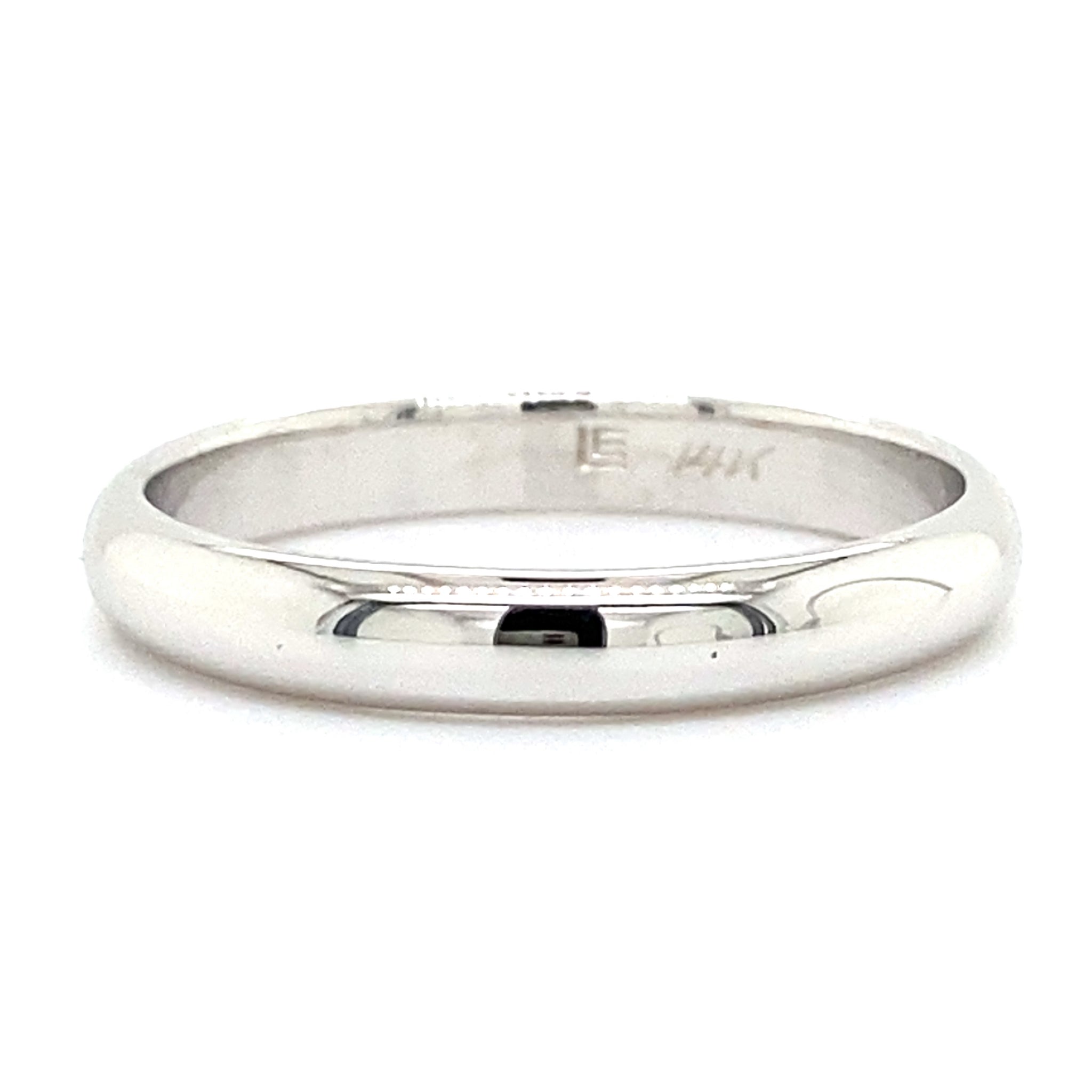 Estate 3.5mm White Gold Band