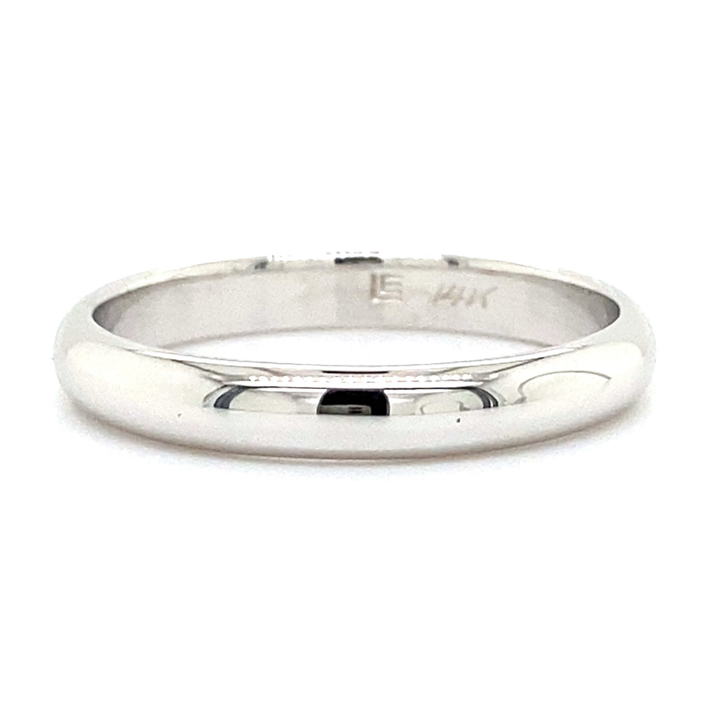Estate 3.5mm White Gold Band