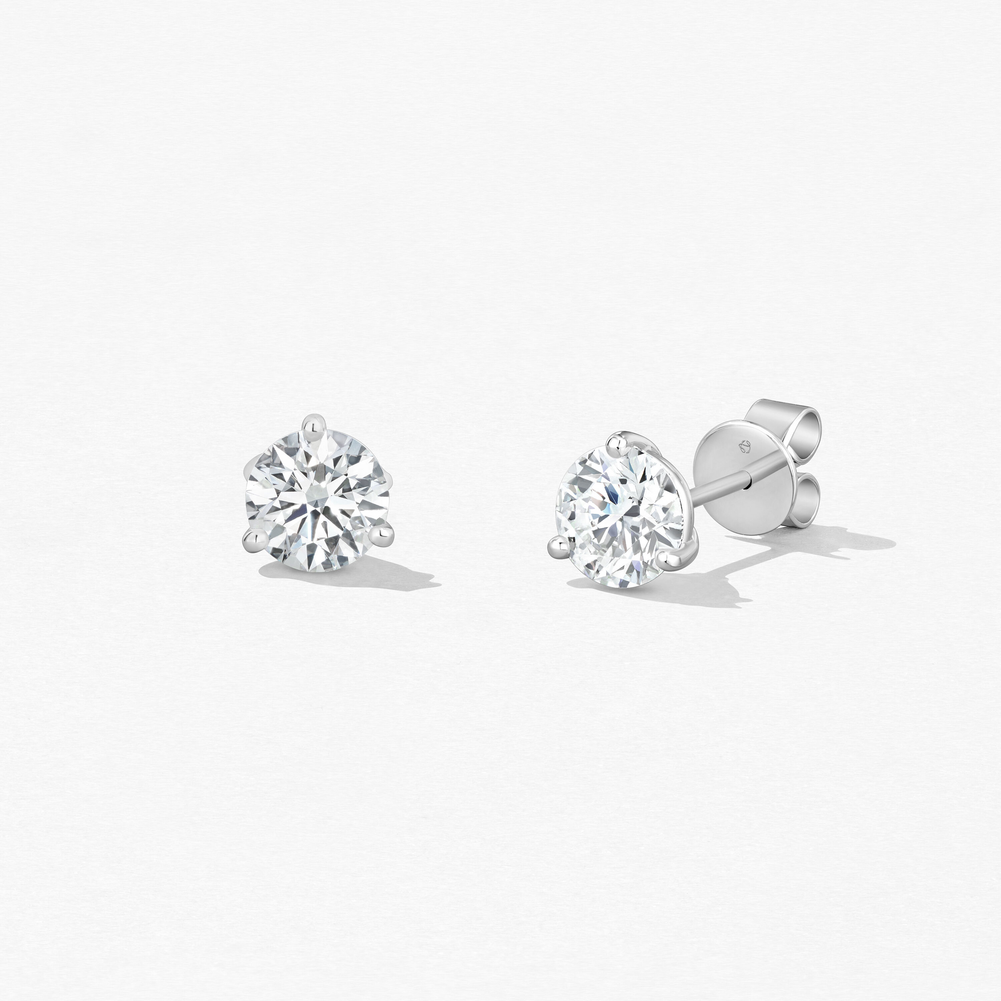 18K White Gold 1.96cttw VS-SI I-J Diamond Stud Earrings by Hearts On Fire