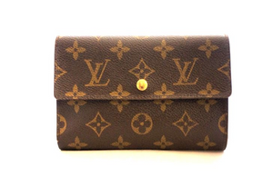 PRE-OWNED Louis Vuitton Porte Wallet Trifold B Quality Authenticated Handbag Accessory