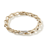 Surf 14K Gold Diamond Pave Link Bracelet by John Hardy