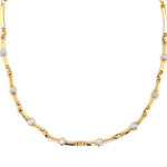 Estate Diamond Station Link Necklace