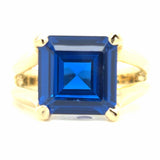 Estate Simulated Blue Sapphire Ring