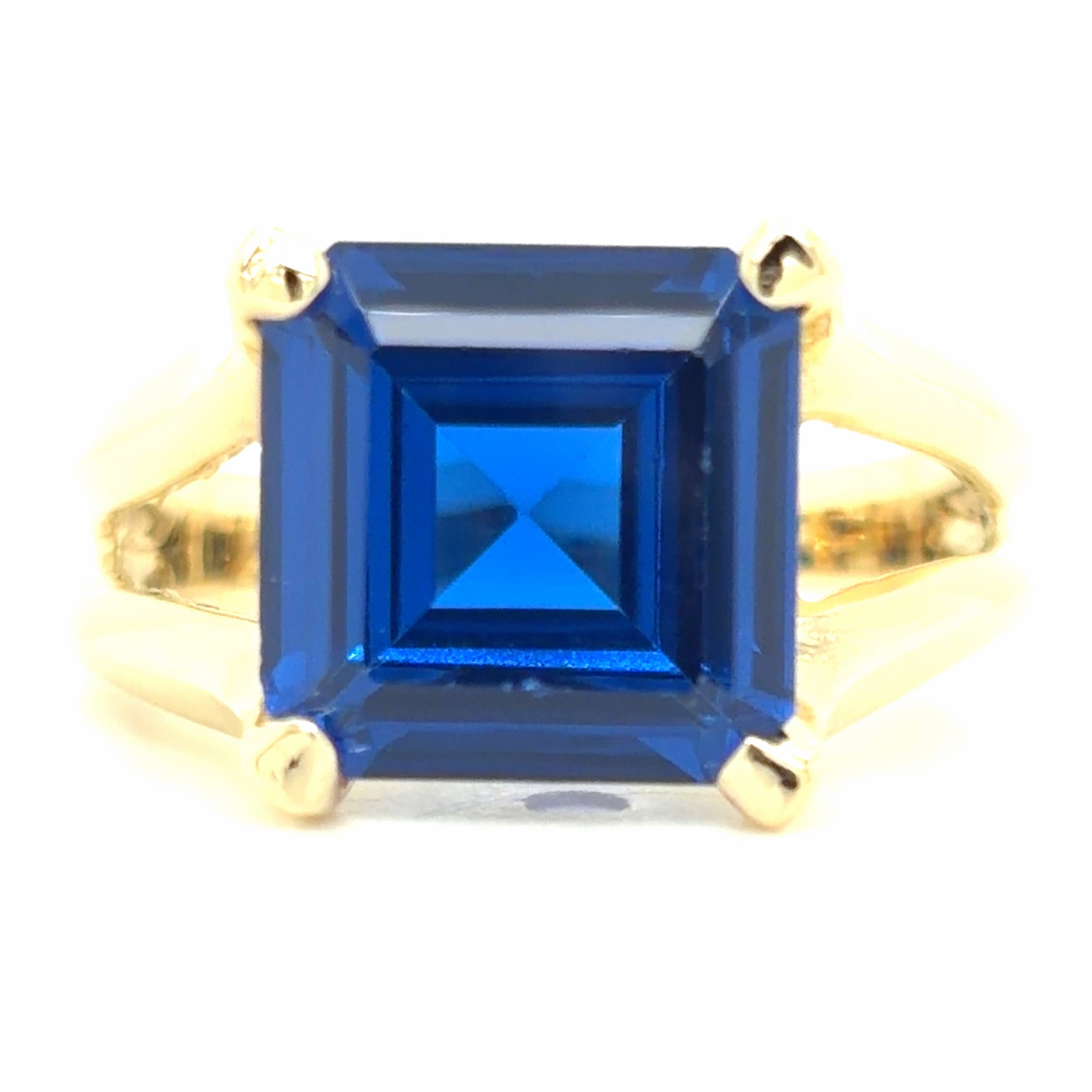 Estate Simulated Blue Sapphire Ring