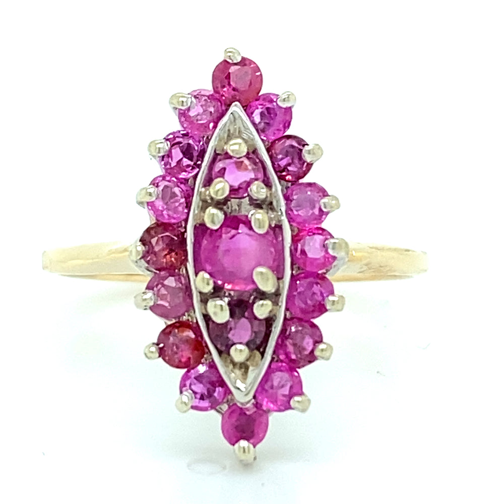 Estate Ruby Navette Ring