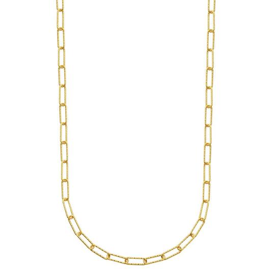 Sterling Silver Yellow Gold Plated Paperclip Necklace by Charles Garnier