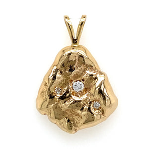 Estate Diamond Nugget Pendant