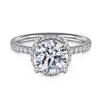 14K White Gold 0.27cttw SI2 G-H Diamond Semi-Mount Engagement Ring by Gabriel