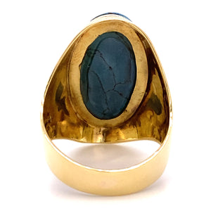 Estate 18K Turquoise Ring