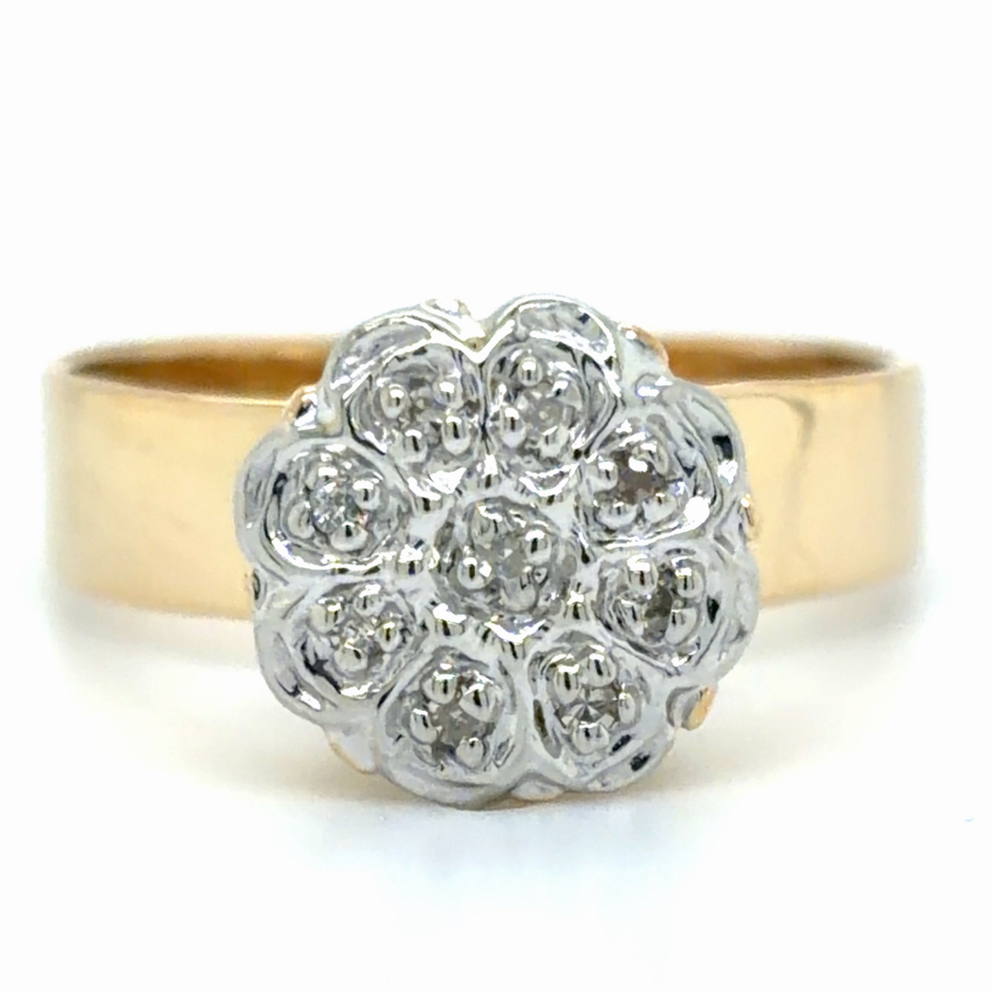 Estate 0.05cttw Diamond Cluster Ring